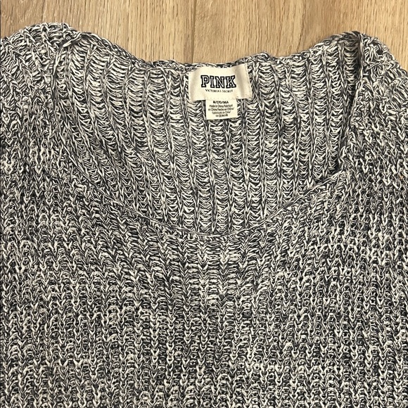 PINK Victoria's Secret Black and White Cowl Neck Sweater - Picture 3 of 4